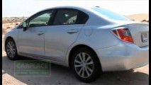 Novo Honda Civic 2012 é flagrado com pouco disfarce! Fotos e Vídeo