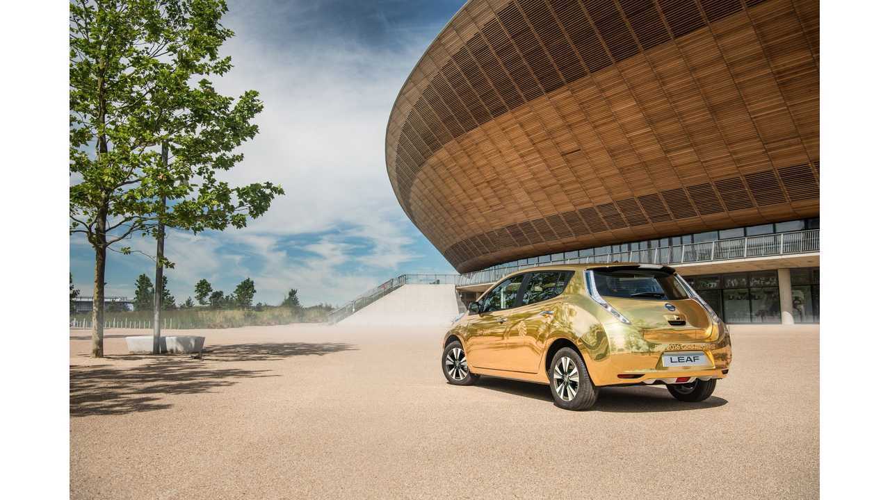 Golden Nissan LEAF