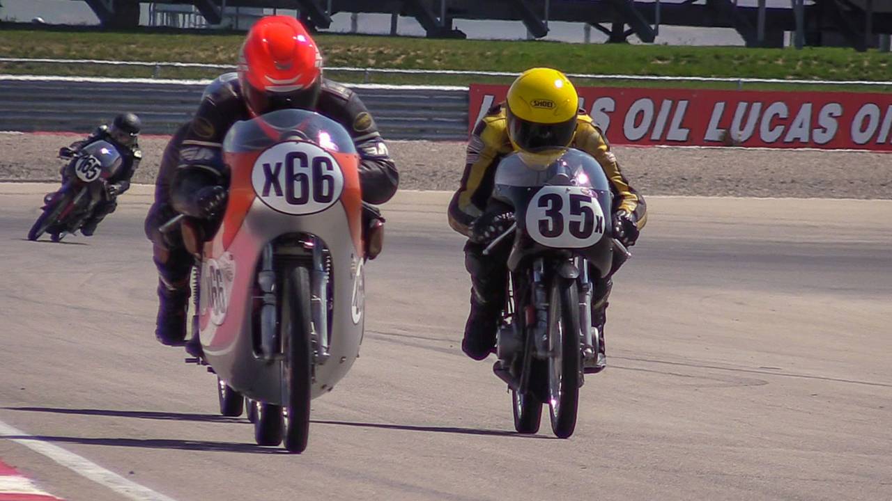 Ralph Hudson Racing his Honda 160.