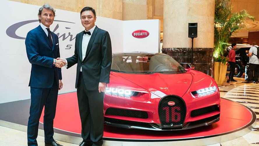 La Bugatti Chiron Sport exposée à Singapour