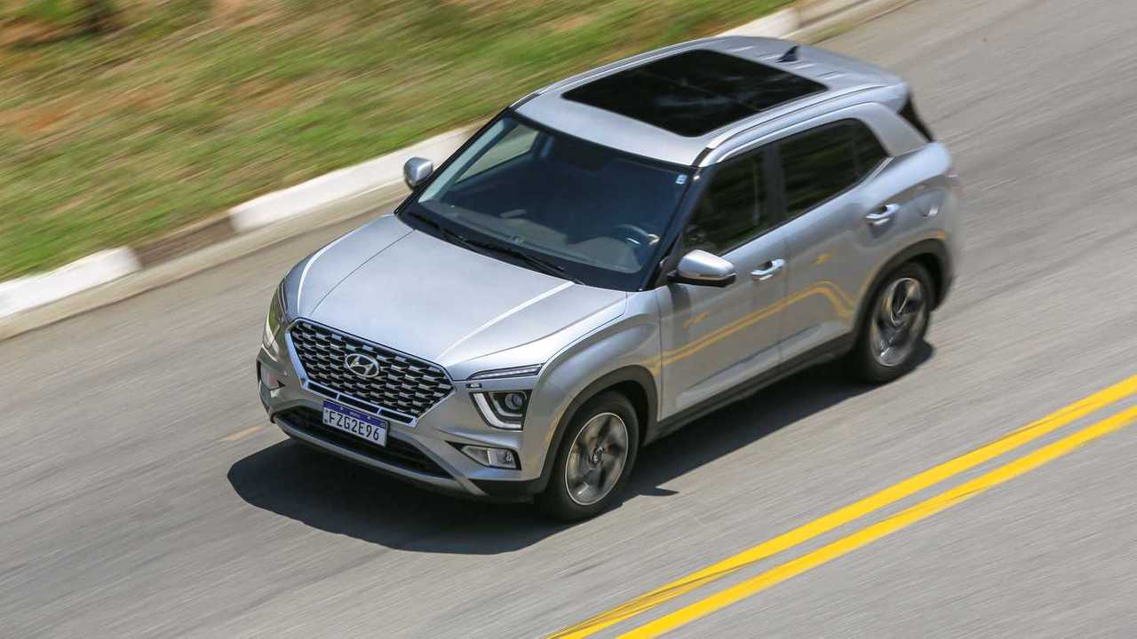 Hyundai Creta Platinum 1.0T 2022 em movimento