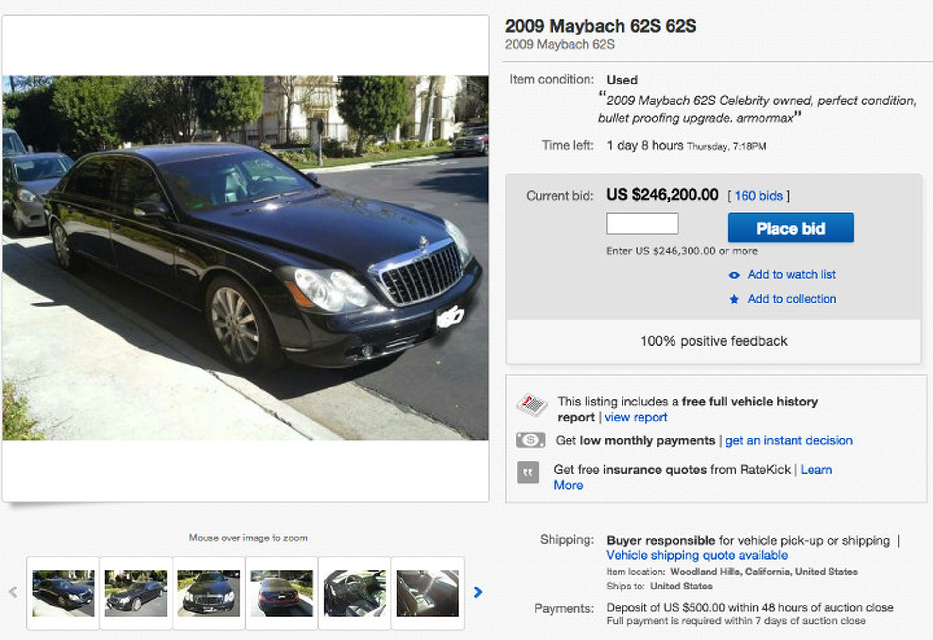 Put the #Winning Bid in for Charlie Sheen's Bulletproof Maybach