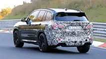 2021 BMW X3 M erstes Spion Foto (hintere Dreiviertel)