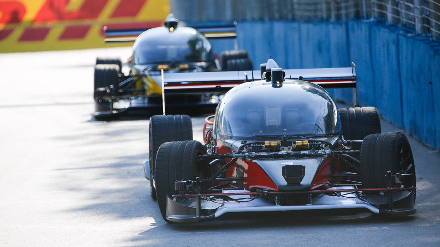 Roborace public test ends in a crash