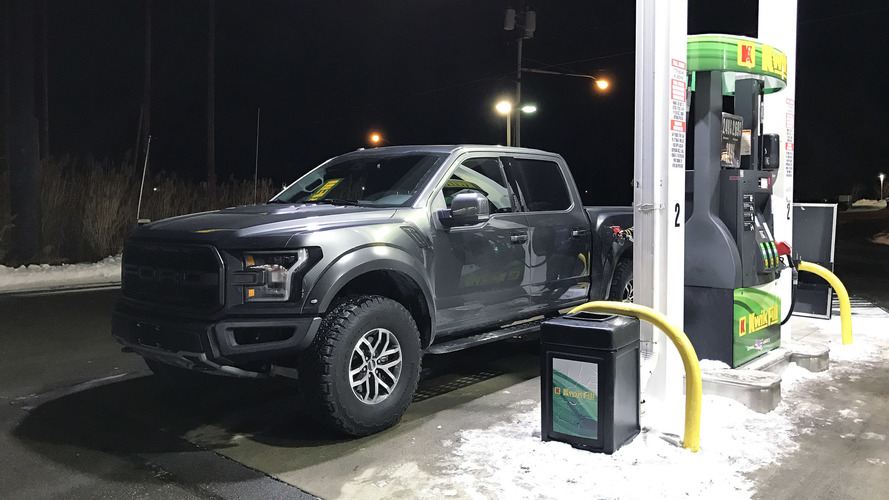 2017 Ford F-150 Raptor towing a 1984 Mercedes-Benz 300TD Wagon
