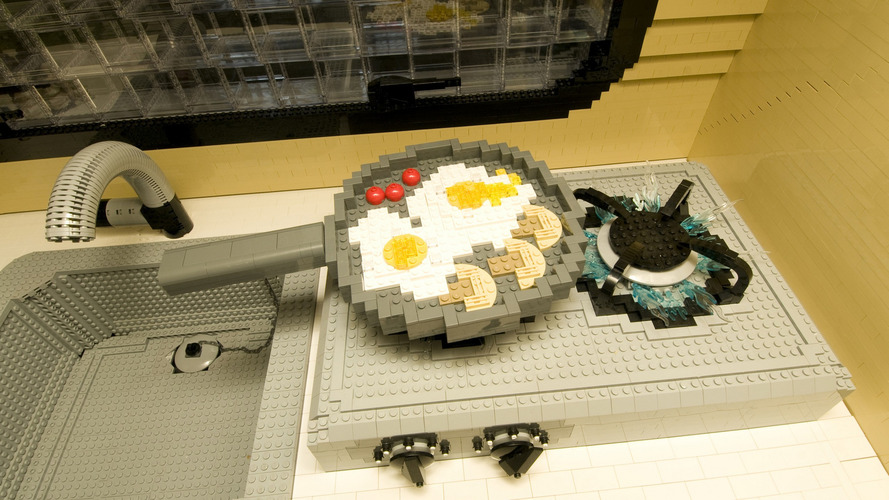 Life-size Lego caravan