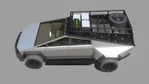 Tesla Cybertruck Render Dually and Bed Rack top view
