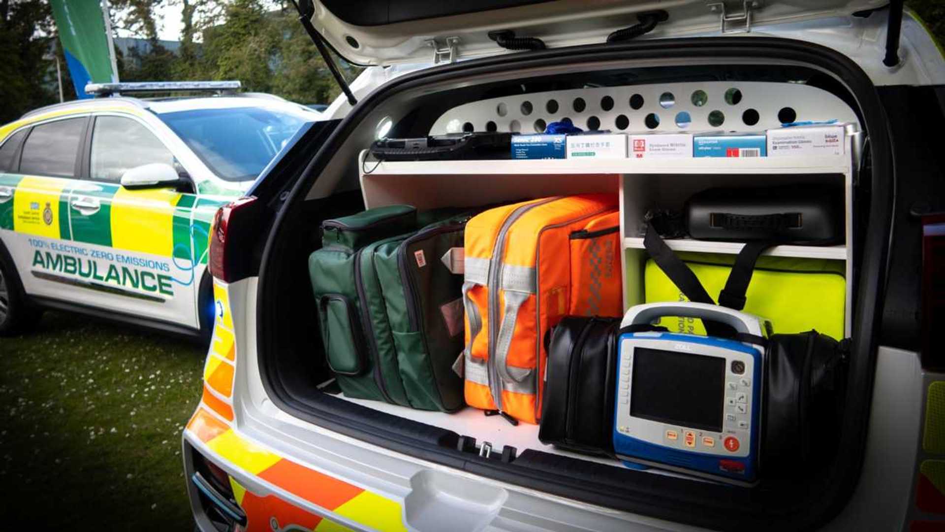 Electric Kias ambulance service emergency response vehicles