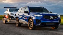 2022 Acura MDX Type S Towing Race Car
