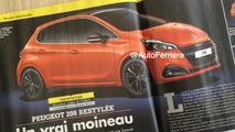 Peugeot 208 facelift leaked image
