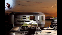 Mini mit Airstream-Hänger