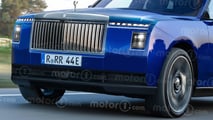 Rolls-Royce SUV elettrico (2027), il render di Motor1.com