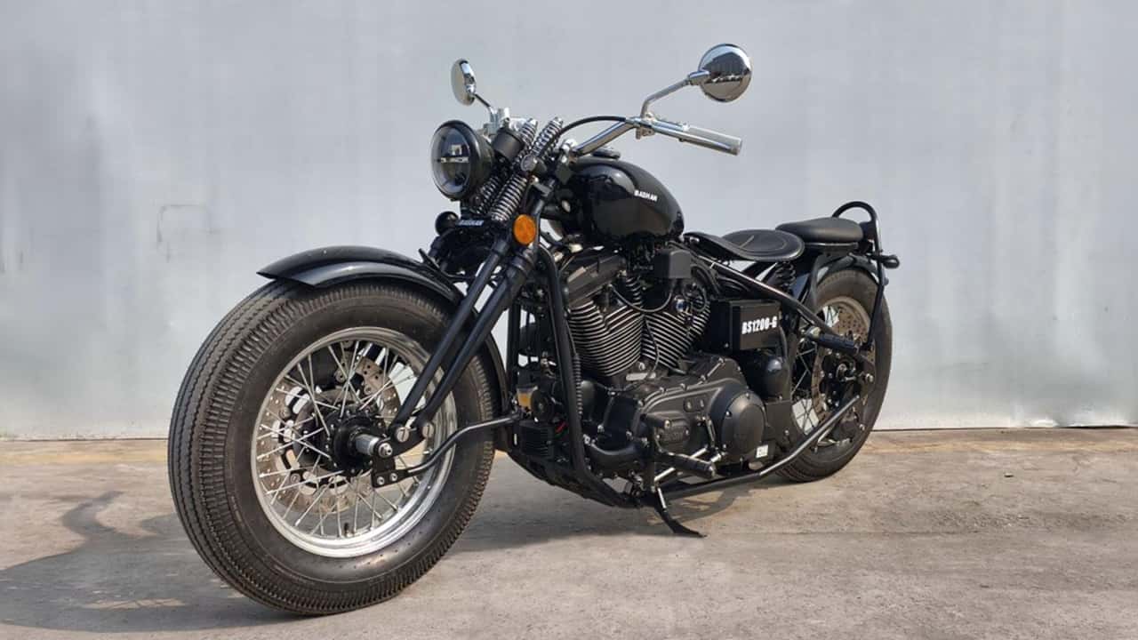 This Chinese Hardtail Cruiser Is Powered By An Old Sportster Motor