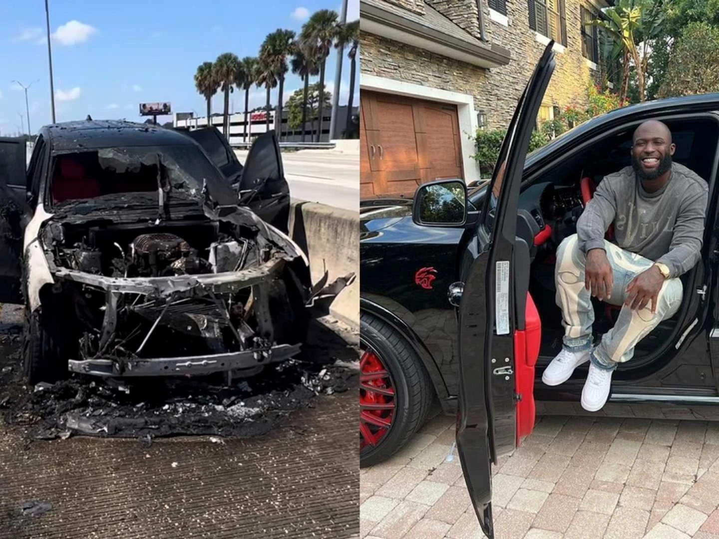 NFL Player Leonard Fournette's Dodge Durango Hellcat Goes Up In Flames