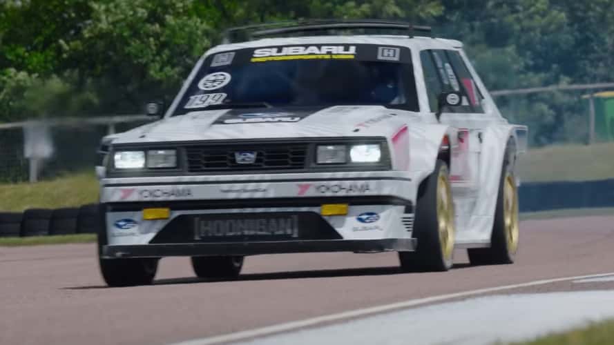 Watch Chris Harris drive 862-bhp Subaru Huckster on track