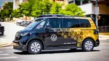 Volkswagen ID. Buzz AD Testing on Austin streets