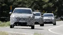 Foto spia con vista frontale della Peugeot 3008 2024