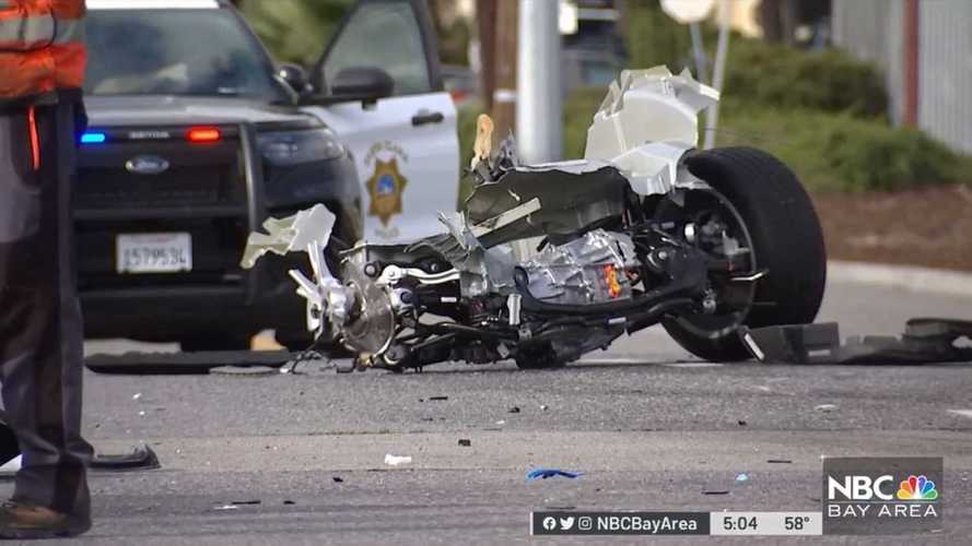 Tesla gets hit by train, driver has minor injuries