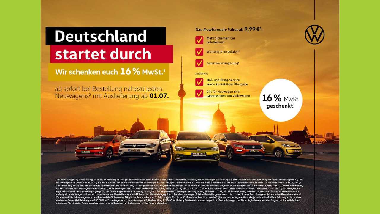 VW schenkt Kunden Mehrwertsteuer