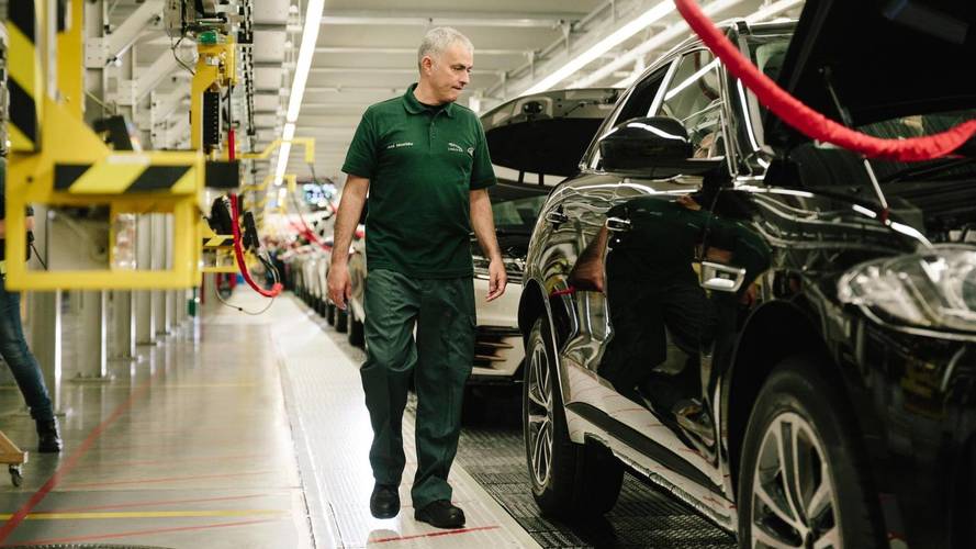 Jose Mourinho visits F-Pace factory