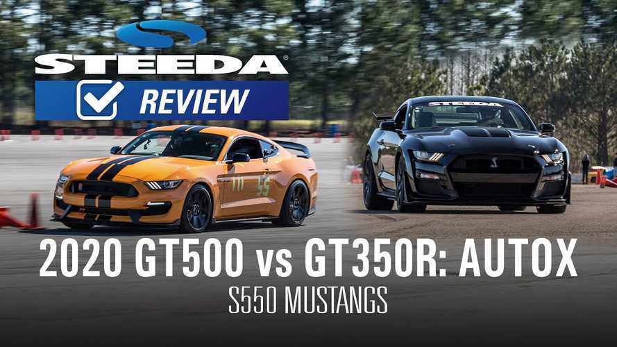 Mustang Shelby GT500 Takes On GT350R In Autocross Showdown