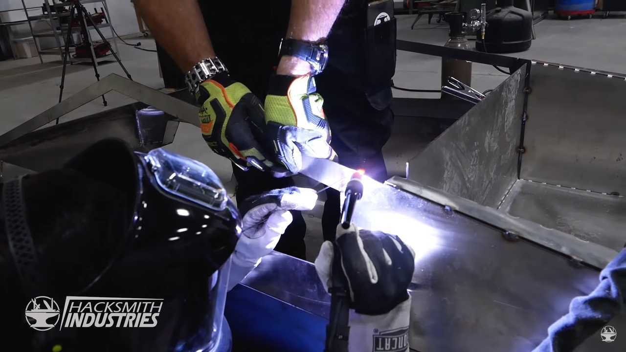 Check The First Episode Of The Hacksmith Building A Half-Sized Tesla Cybertruck
