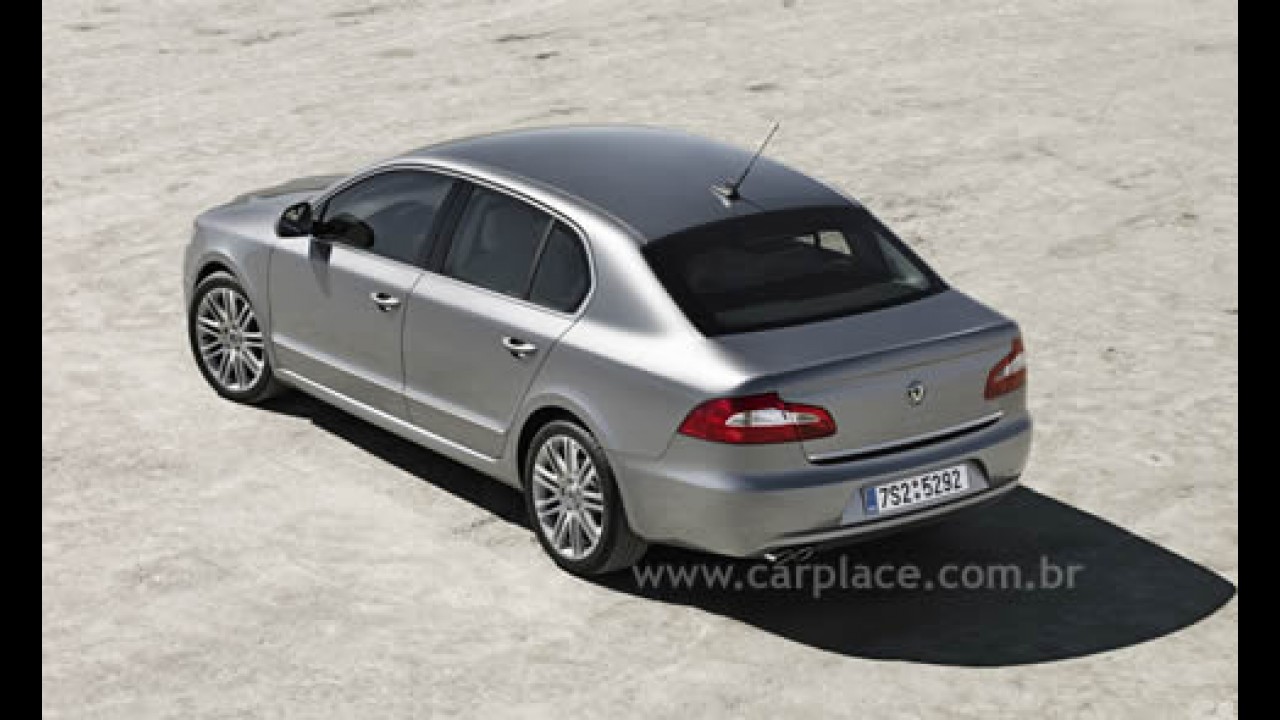 Primo do VW Passat: Skoda revela imagens oficiais do sedan Superb 2008