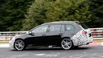 VW Golf R Variant facelift spy photo