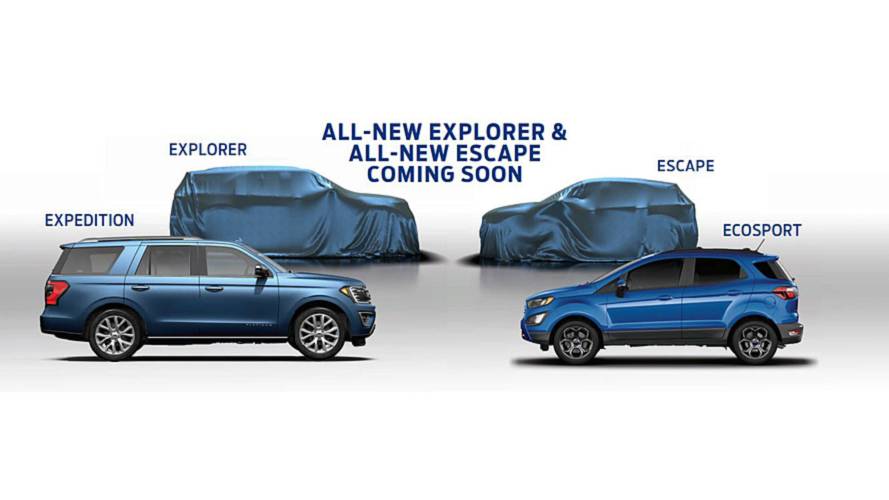 Ford divulga teasers dos novos SUVs, incluindo o misterioso "baby Bronco"