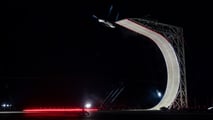 Tesla Roadster performs autonomous flying stunts