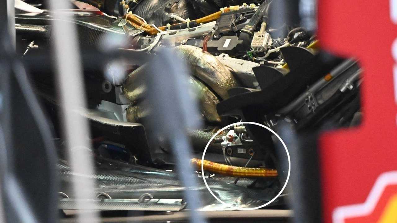 Tirante interno del suelo de la Ferrari F1-75.