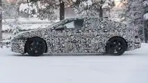 Audi A6 E-Tron Side View Spy Photo
