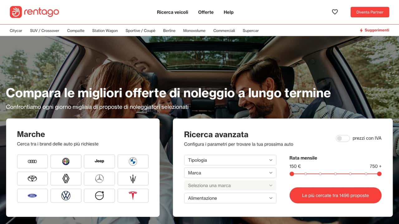 Rentago, il comparatore di noleggi lungo termine
