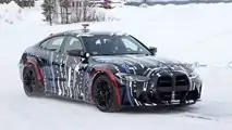 Foto spia EV a quattro motori basati su BMW i4 M50