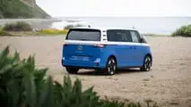 US-spec 2024 Volkswagen ID. Buzz LWB exterior static shots at the beach