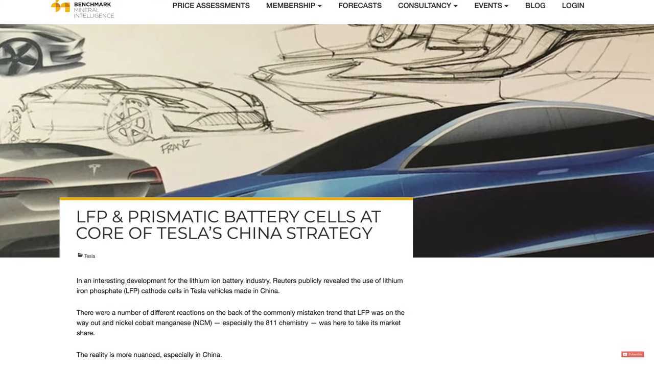 Sean Mitchell Confirms MIC Tesla Model 3 Will Have Prismatic LFP Cells