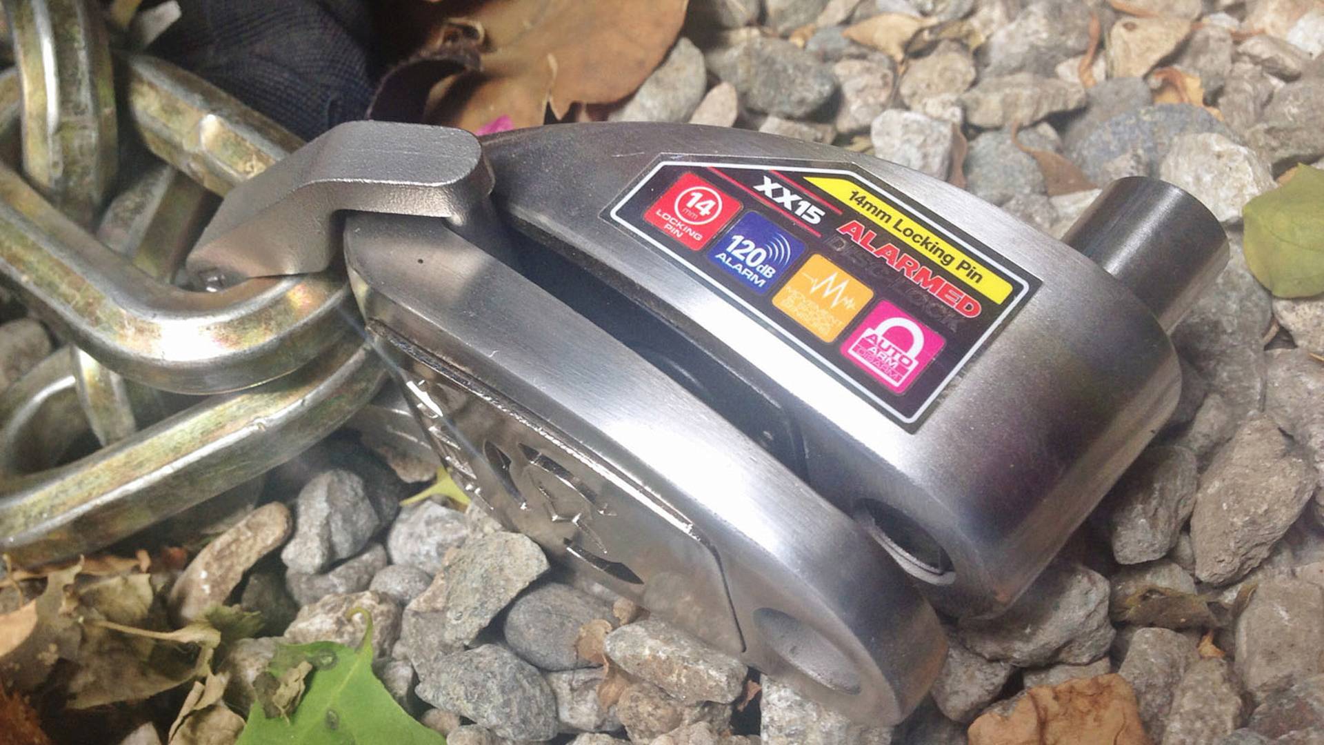 Xena XX15 Disc Lock Alarm and Chain Adaptor Review | RideApart.com Photos
