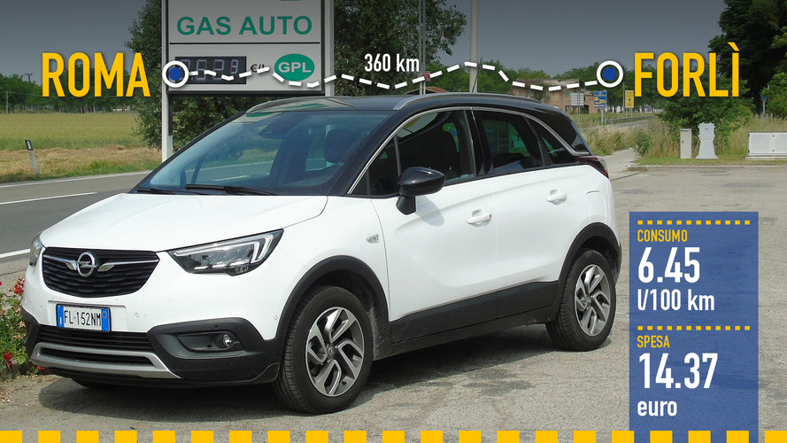 Opel Crossland X GPL, la prova dei consumi reali