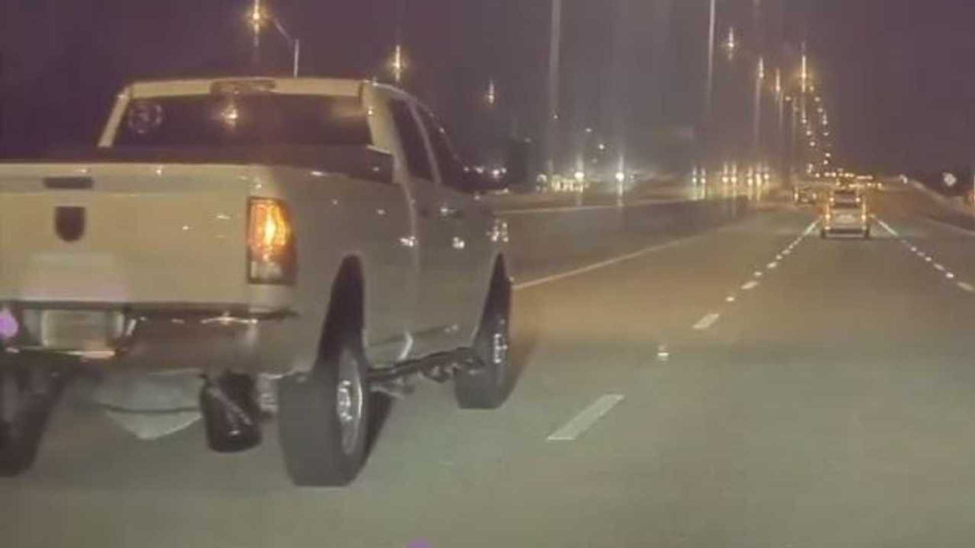 Watch This Ram Diesel Pickup Truck Coal Roll A Tesla Model 3