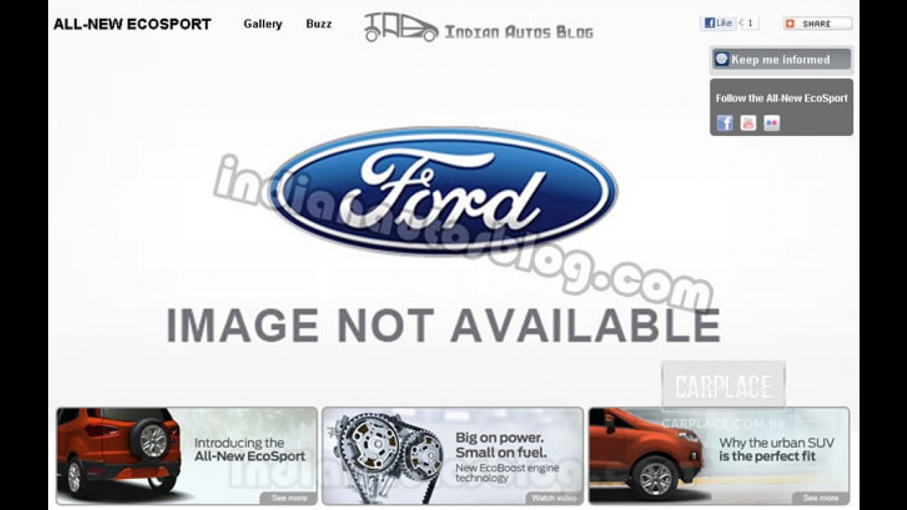 Novo Ecosport 2012: Ford deixa vazar informações da nova geração