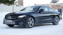 Mercedes C-Class Coupe facelift spy photo