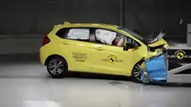 Euro NCAP Rover 100 and Honda Jazz crash test