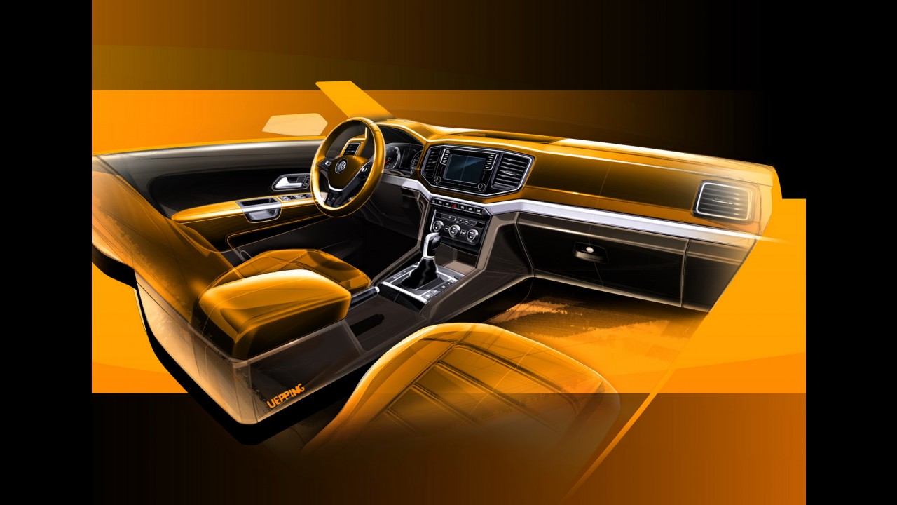 Volkswagen mostra teasers da Amarok reestilizada e confirma novo interior