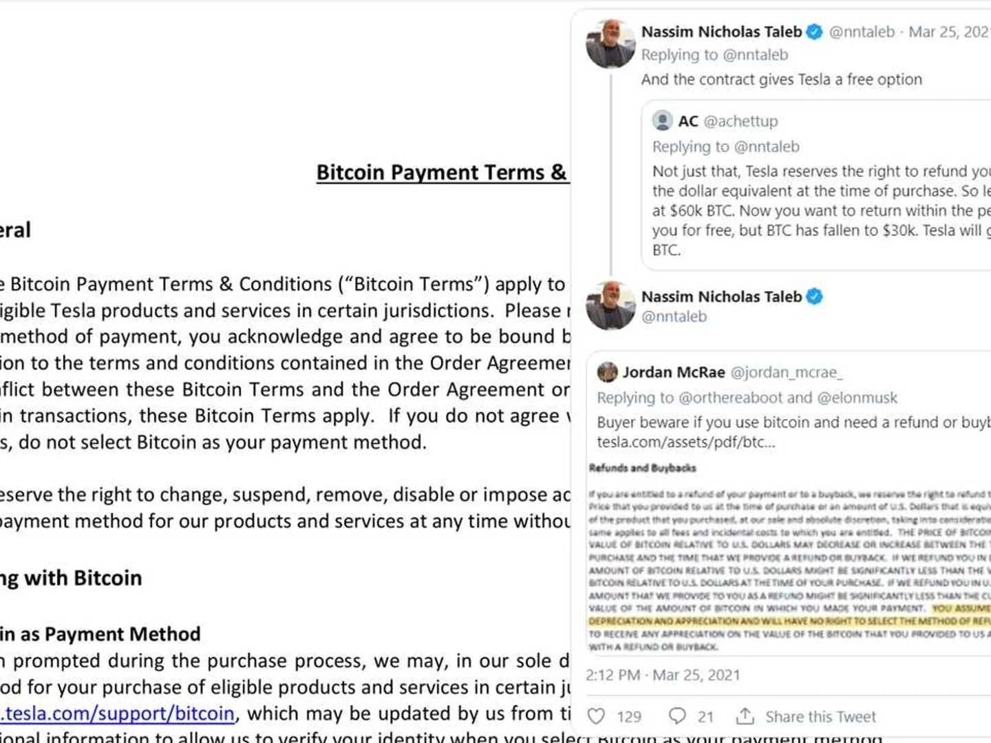Nassim Taleb Warns That Buying A Tesla With Bitcoins Can Be A Bad Deal
