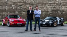 Superformance And Everrati GT40 EV With Porsche And People