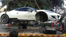 Mansory Ferrari 458 Siracusa crash in China