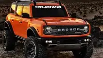 Ford Bronco Raptor Rendering in rot