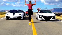 NSX versus Aventador race