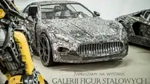 Scrap metal supercar sculptures