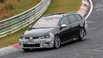 VW Golf R Variant facelift spy photo